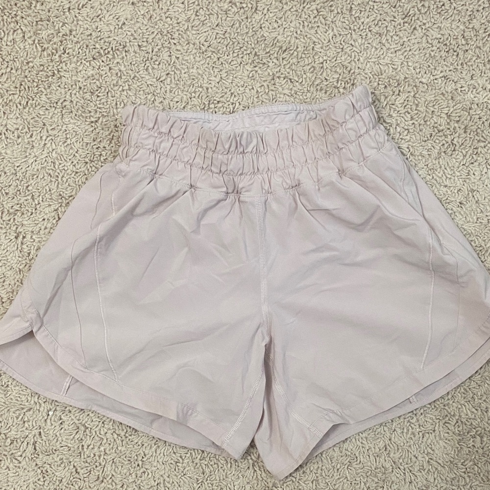 Lululemon Athletica Soft Pink Athletic Shorts